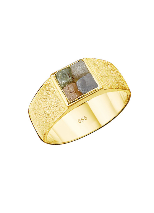 Schmuck & Uhren - Edler Partnerring mit 4 Roh-Diamanten, in Größe 160 bis 240, in Farbe  Ansicht 1
