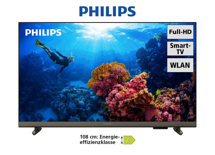 Fernseher - Philips PHS6808/12 HD-LED-Fernseher, in Farbe SCHWARZ Ansicht 1