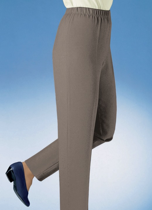 Hosen - Hose in Schlupfform in 29 Farben, in Größe 019 bis 245, in Farbe MITTELBRAUN M. Ansicht 1