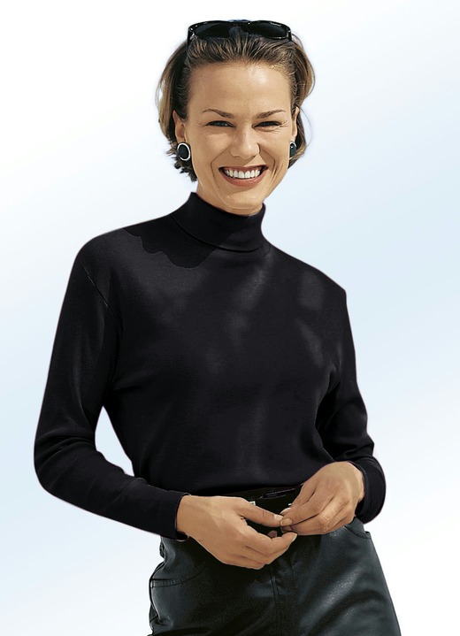 Shirts - Fabelhafter Rolli in 16 Farben Shirts - Fabelhafter Rolli in 16 Farben, in Größe 034 bis 052, in Farbe SCHWARZ