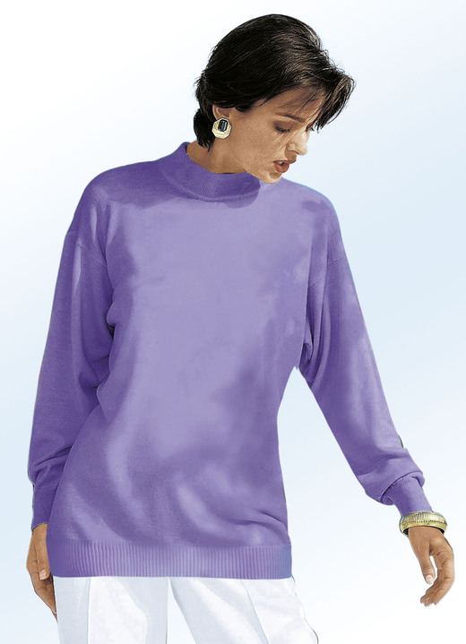 Pullover - Pullover in Feinstrick mit Schurwolle, in Größe 036 bis 050, in Farbe FLIEDER Ansicht 1