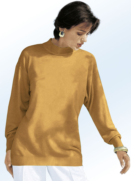 Pullover - Pullover in Feinstrick mit Schurwolle, in Größe 036 bis 050, in Farbe MESSING Ansicht 1