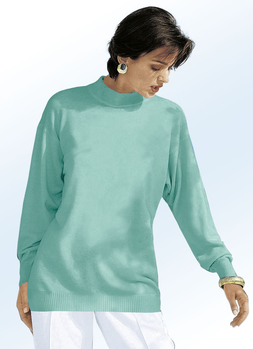 Pullover - Pullover in Feinstrick mit Schurwolle, in Größe 036 bis 050, in Farbe MINT Ansicht 1