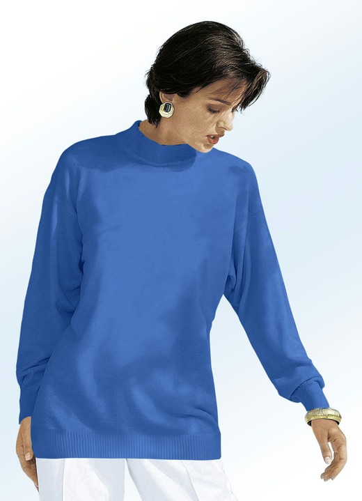 Pullover - Pullover in Feinstrick mit Schurwolle, in Größe 036 bis 050, in Farbe ROYALBLAU Ansicht 1
