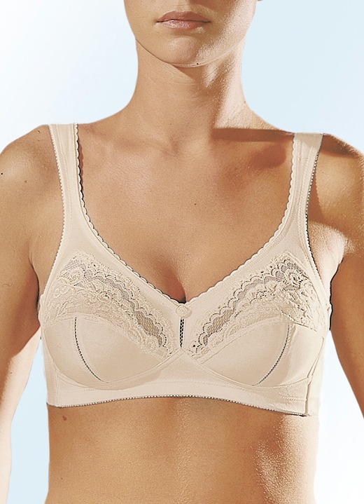 BHs - Triumph-Allegra BH mit höchster Formkraft, in Größe 080 bis 115, in Cup B, in Farbe HAUT Ansicht 1