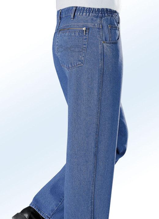 Hosen - Jeans mit Dehnbundeinsätzen in 3 Farben, in Größe 024 bis 062, in Farbe HELLJEANS Ansicht 1