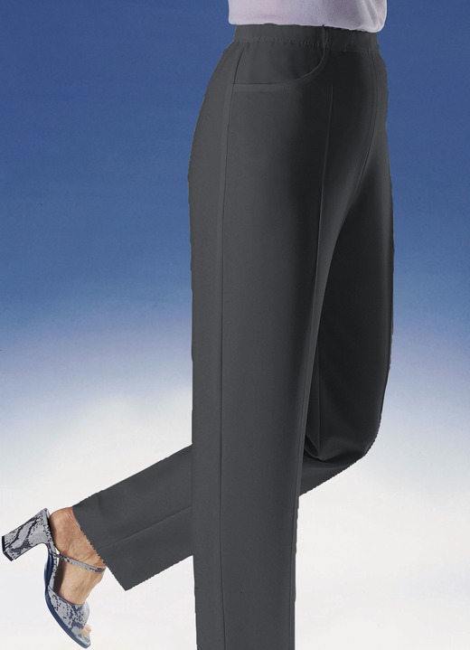 Hosen - Hose mit praktischen Seitentaschen in 6 Farben, in Größe 019 bis 054, in Farbe SCHWARZ Ansicht 1