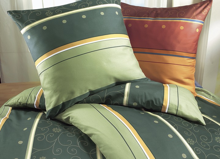 Bettwäschegarnituren - Bügelleichte Bettwäsche-Garnitur von Biberna, in Größe 012 (80/80 cm + 135/200 cm) bis 412 (2x 80/80 cm und 2x 135/200 cm), in Farbe TERRA Ansicht 1