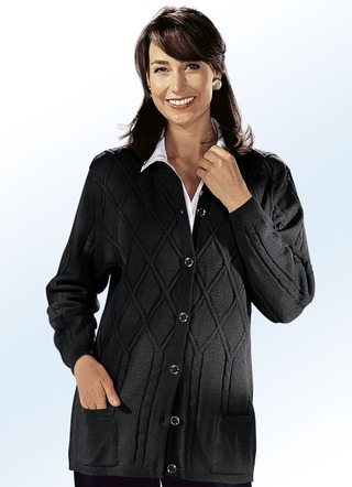 Strickjacke mit Strukturmix