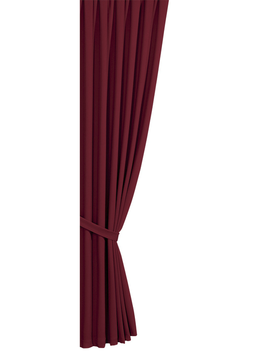 Klassisch - Pflegeleichte Energiespar-Verdunkelungs-Schals, in Größe 119 (H150xB140 cm) bis 271 (H245xB140 cm), in Farbe BORDEAUX, in Ausführung Mit Schlaufen Ansicht 1