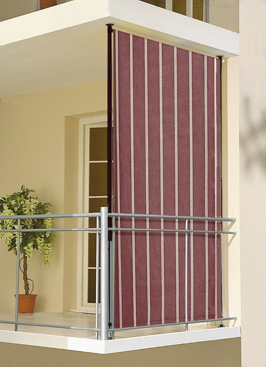 Sichtschutz & Sonnenschutz - Balkon-Seitensichtschutz , in Größe 120 (Breite 120 cm) bis 150 (Breite 150 cm), in Farbe BEERE Ansicht 1