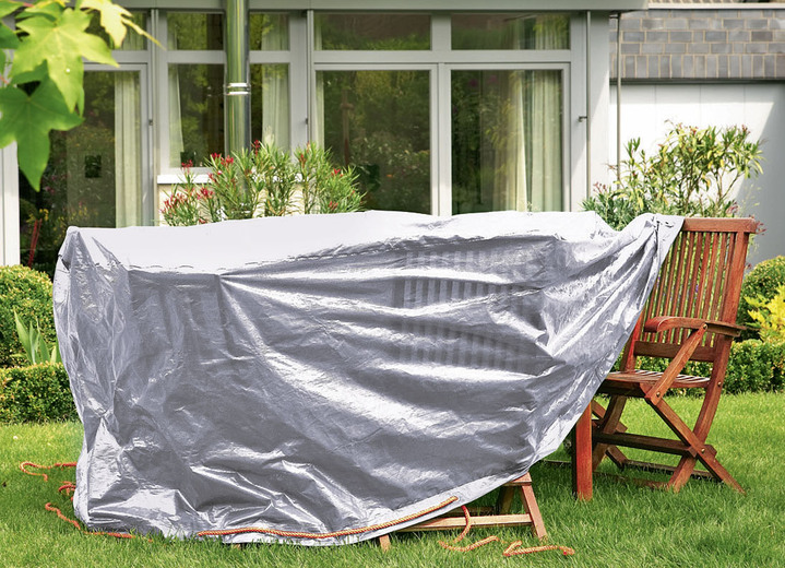 Gartenzubehör - Schutzhüllen für Gartenmöbel und Polsterauflagen, in Farbe GRAU, in Ausführung Tasche für 4 Hochlehner-Auflagen Ansicht 1