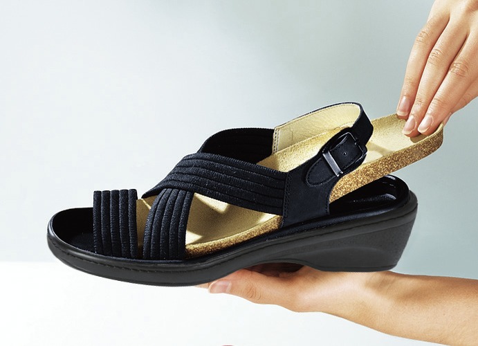 Sandaletten & Pantoletten - Stretch-Bequem-Sandalette, in Größe 036 bis 042, in Farbe MARINE Ansicht 1