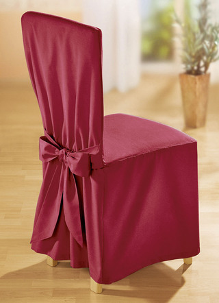 Elegante Stuhlhusse mit Bindebändern
