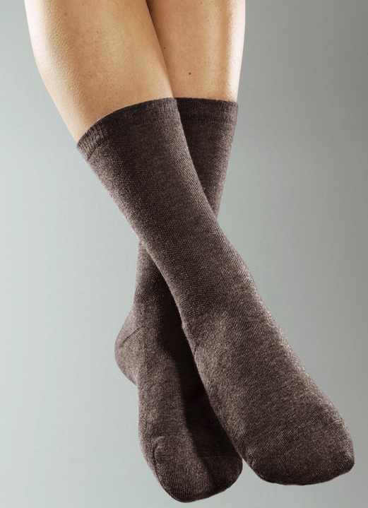 Strümpfe - 6 Paar Wohlfühl-Socken, in Größe 1 (35-38) bis 4 (47-49), in Farbe ANTHRAZIT, in Ausführung Herren Ansicht 1