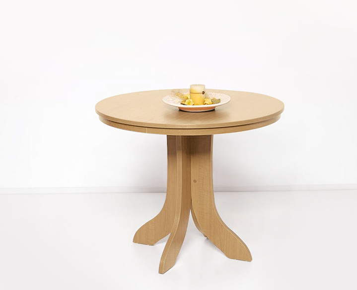 Tische - Ausziehbarer Esstisch, in Farbe BUCHE, in Ausführung Runder Tisch Ansicht 1