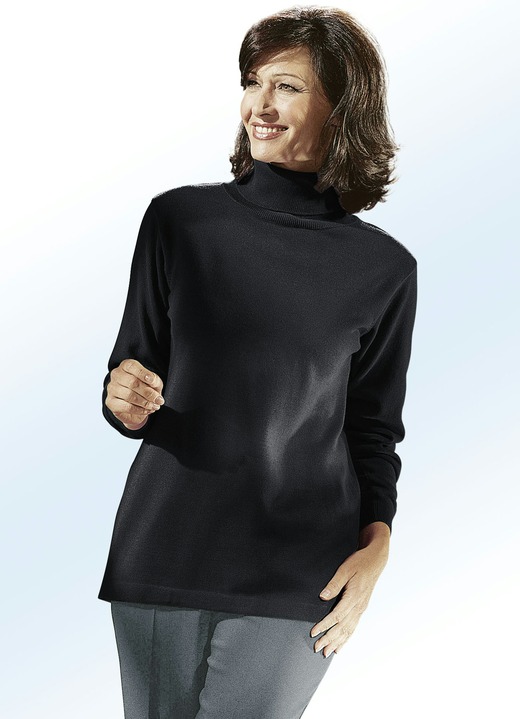 Pullover - Kombifreundlicher Pullover, in Größe 040 bis 060, in Farbe SCHWARZ Ansicht 1