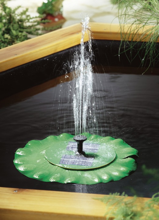 Gartendekoration - Solar-Pumpe Seerose, in Farbe GRÜN