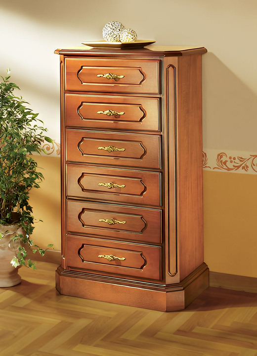 Garderobenmöbel - Schubladenkommode, in Farbe KIRSCHBAUM Ansicht 1
