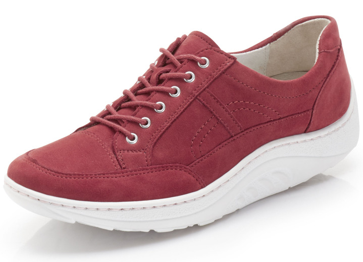 Komfortschuhe - Waldläufer, bequeme Damen-Schnürschuhe, Weite H, Sohle mit Abrollfunktion, in Größe 4 bis 8 1/2, in Farbe RUBINROT Ansicht 1