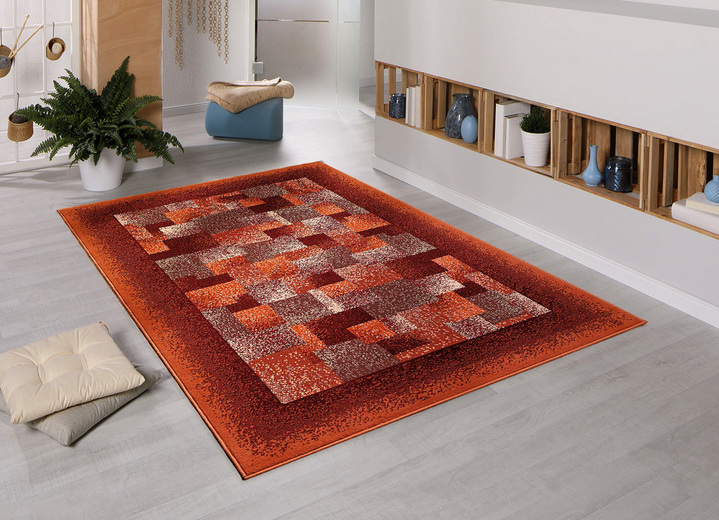 Bettumrandungen - Velours-Brücken, -Teppiche und -Bettumrandung, in Größe 105 (Brücke, 60x110 cm) bis 309 (Bettumrandung, 3-teilig), in Farbe TERRA Ansicht 1