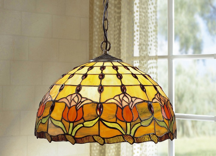 Lampen & Leuchten - Tiffany-Pendelleuchte, 1-flammig, in Farbe BUNT