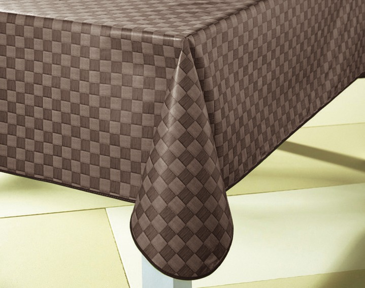 Tischdecken - Wachstischtuch in bewährter Qualität, in Größe 108 (Mitteldecke, 80/ 80 cm) bis 190 (Tischdecke oval, 140x190 cm), in Farbe BRAUN Ansicht 1