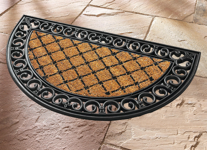 Fußmatten - Robust Kokos Fußmatte für innen und außen, in Farbe BRAUN-SCHWARZ