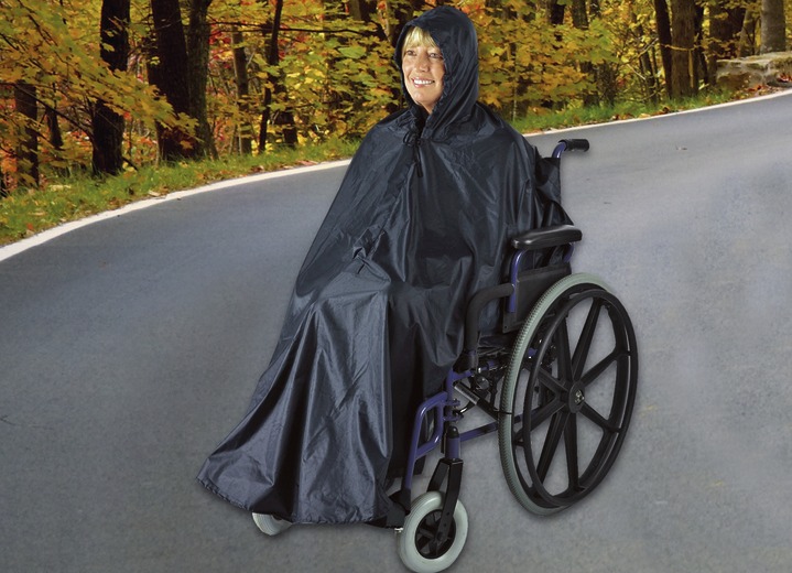 Sonstiges - Rollstuhl-Regencape, in Farbe SCHWARZ/BLAU