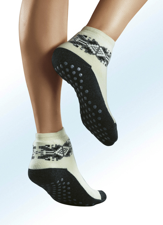 Strümpfe - Angora-Antirutsch-Socken, in Größe 001 bis 004, in Farbe WEISS