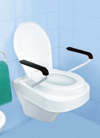 Toilettensitzerhöher mit Armlehnen und Deckel