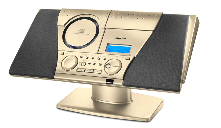 Modern - Design-Musikanlage als Tisch- oder Wandmodell, in Farbe CHAMPAGNER Ansicht 1