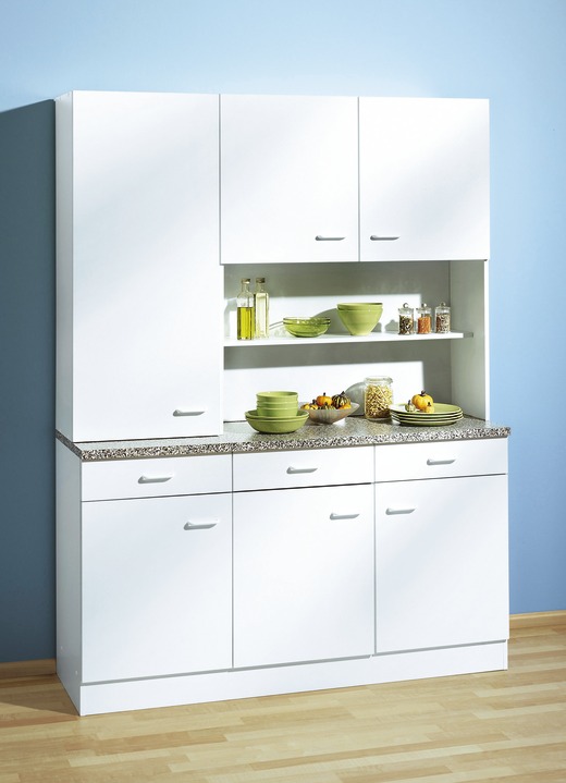 Küchenmöbel - Küchenbuffet, in Farbe WEISS Ansicht 1