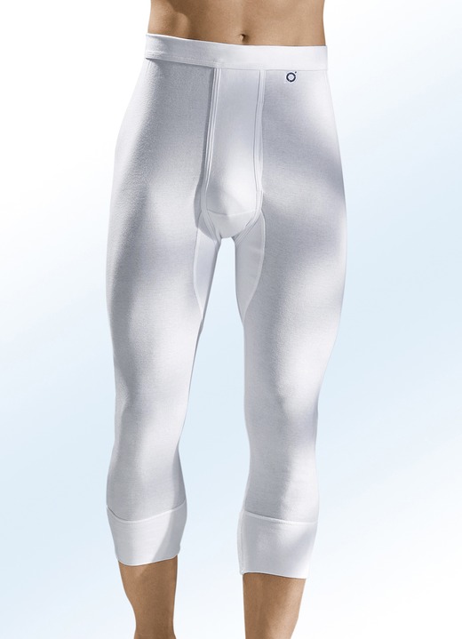 Unterwäsche - Pfeilring Zweierpack Unterhosen, 3/4-lang, aus Feinripp, weiß, in Größe 005 bis 013, in Farbe WEISS