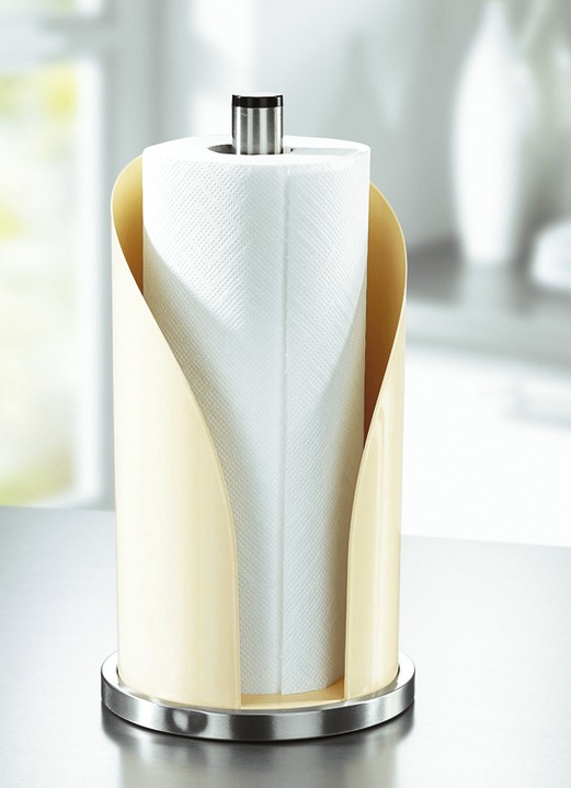 - Wesco Rollenhalter aus Edelstahl und pulverbeschichtetem Stahlblech, in Farbe CREME