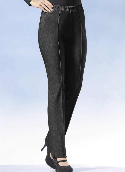Klaus Modelle - Hose mit angenehm weicher Innenseite, in Größe 020 bis 245, in Farbe SCHWARZ Ansicht 1