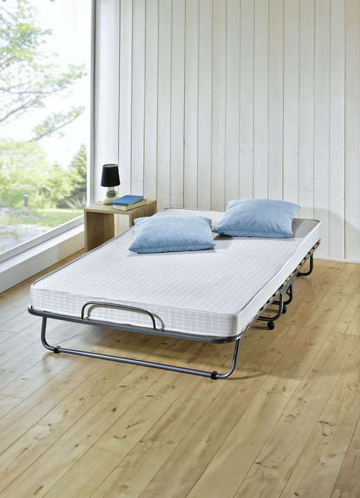 Betten - Gästebett mit Metallrahmen und Aufstellautomatik, in Farbe ANTHRAZIT-GRAU, in Ausführung Breite 80 cm Ansicht 1