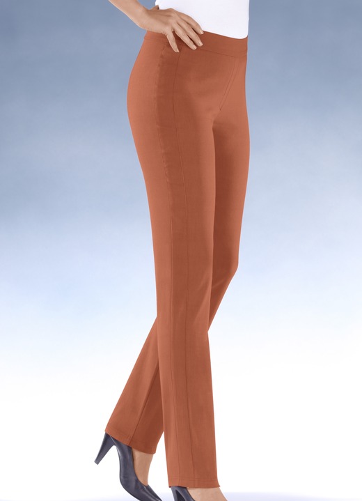 Klaus Modelle - Hochelastische Hose in 13 Farben, in Größe 018 bis 245, in Farbe TERRAKOTTA Ansicht 1