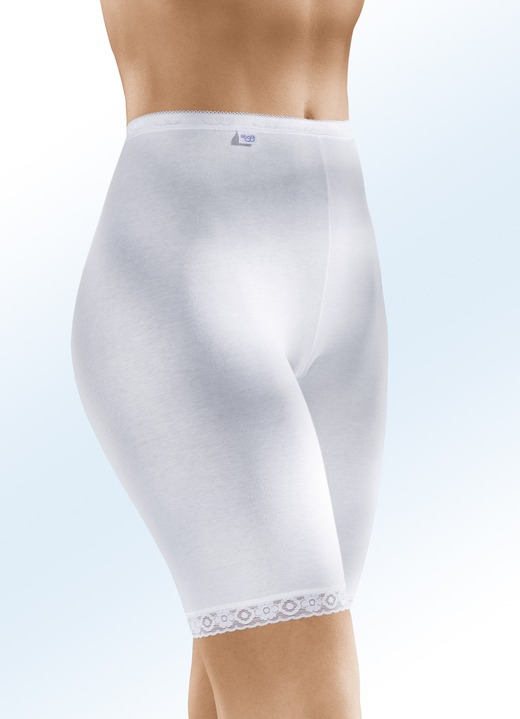 Damenmode - Sloggi Zweierpack Schlüpfer mit Elastikspitze, in Größe 040 bis 054, in Farbe WEISS