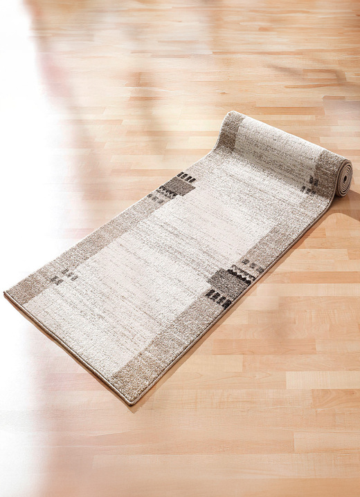 Läufer & Stufenmatten - Läufer mit Melange-Effekt in Wunschlänge, in Größe 102 (Läufer, 67 cm breit) bis 106 (Läufer, 100 cm breit), in Farbe BEIGE Ansicht 1