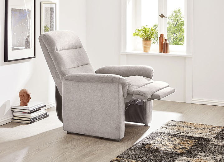 TV- & Relaxsessel - Relax-Sessel mit doppelter Federung, in Farbe HELLGRAU Ansicht 1
