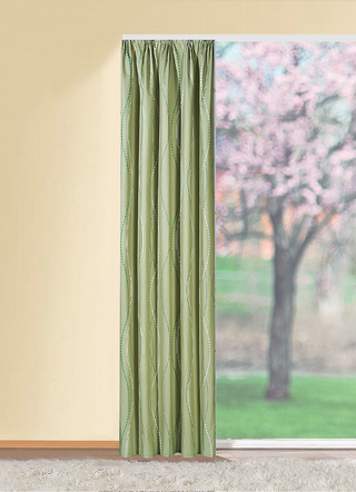 Fensterdekoration mit Wellen-Dessin
