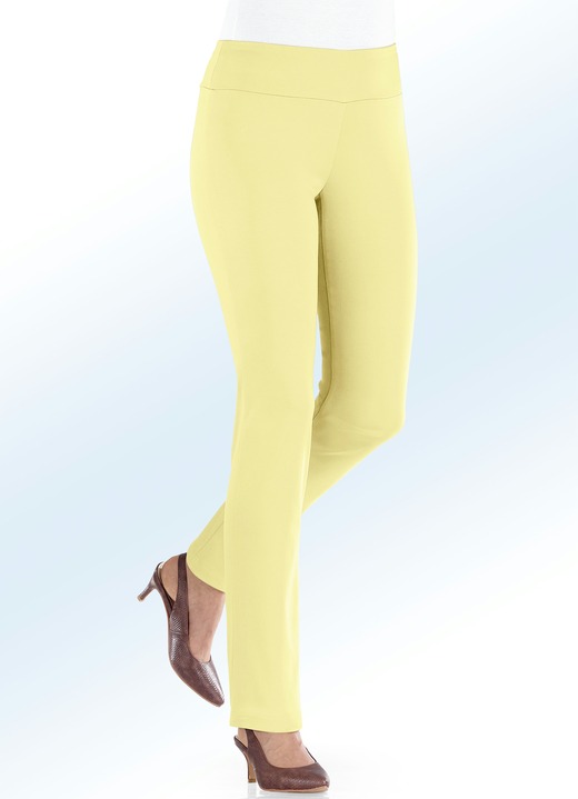 Hosen - Soft-Stretch-Hose in 12 Farben, in Größe 017 bis 052, in Farbe GELB Ansicht 1