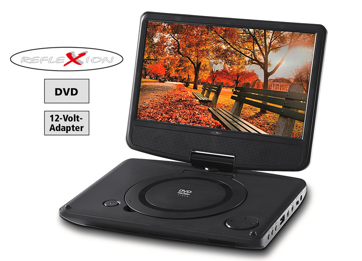 Heimkino - Reflexion DVD 7002 portabler DVD-Spieler, in Farbe SCHWARZ Ansicht 1