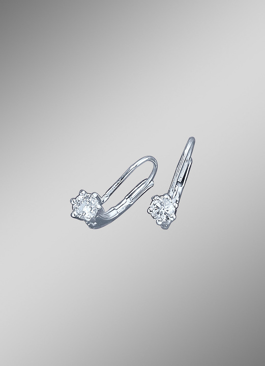 mit Diamanten - Diamant-Ohrringe, in Farbe
