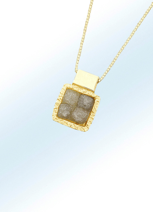 Anhanger Mit 4 Roh Diamanten Damenschmuck Echt Gold Brigitte Salzburg