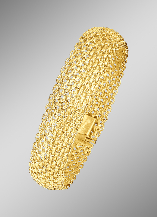 ohne Steine / mit Zirkonia - Filigranes Armband  mit Kastenschloss, in Farbe