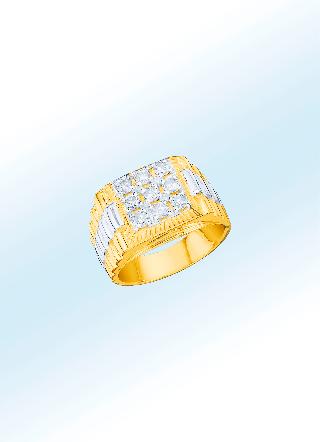 Hochwertiger Herrenring mit Brillanten