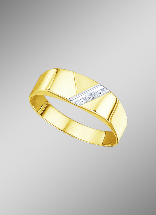 Ringe - Herrenring mit Diamant, in Größe 180 bis 240, in Farbe