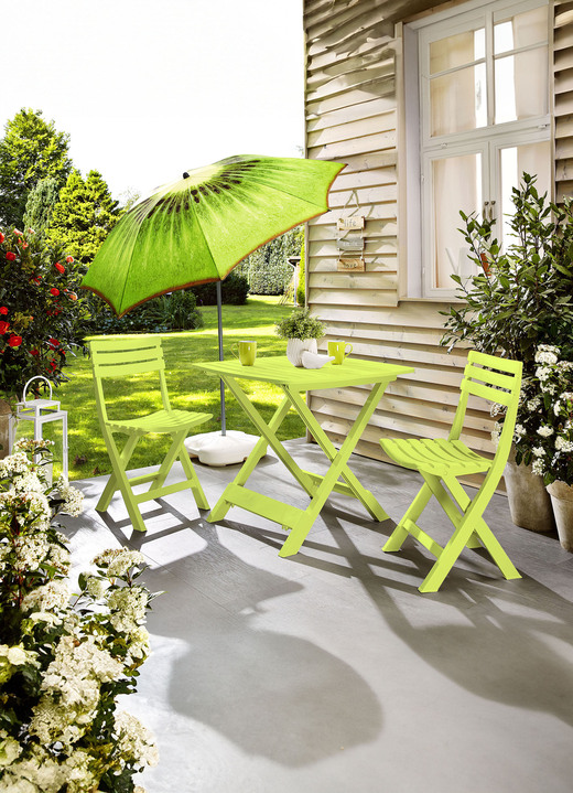 Gartenmöbel - UV-beständiges Balkon-Set, 3-teilig, in Farbe LIMETTE Ansicht 1